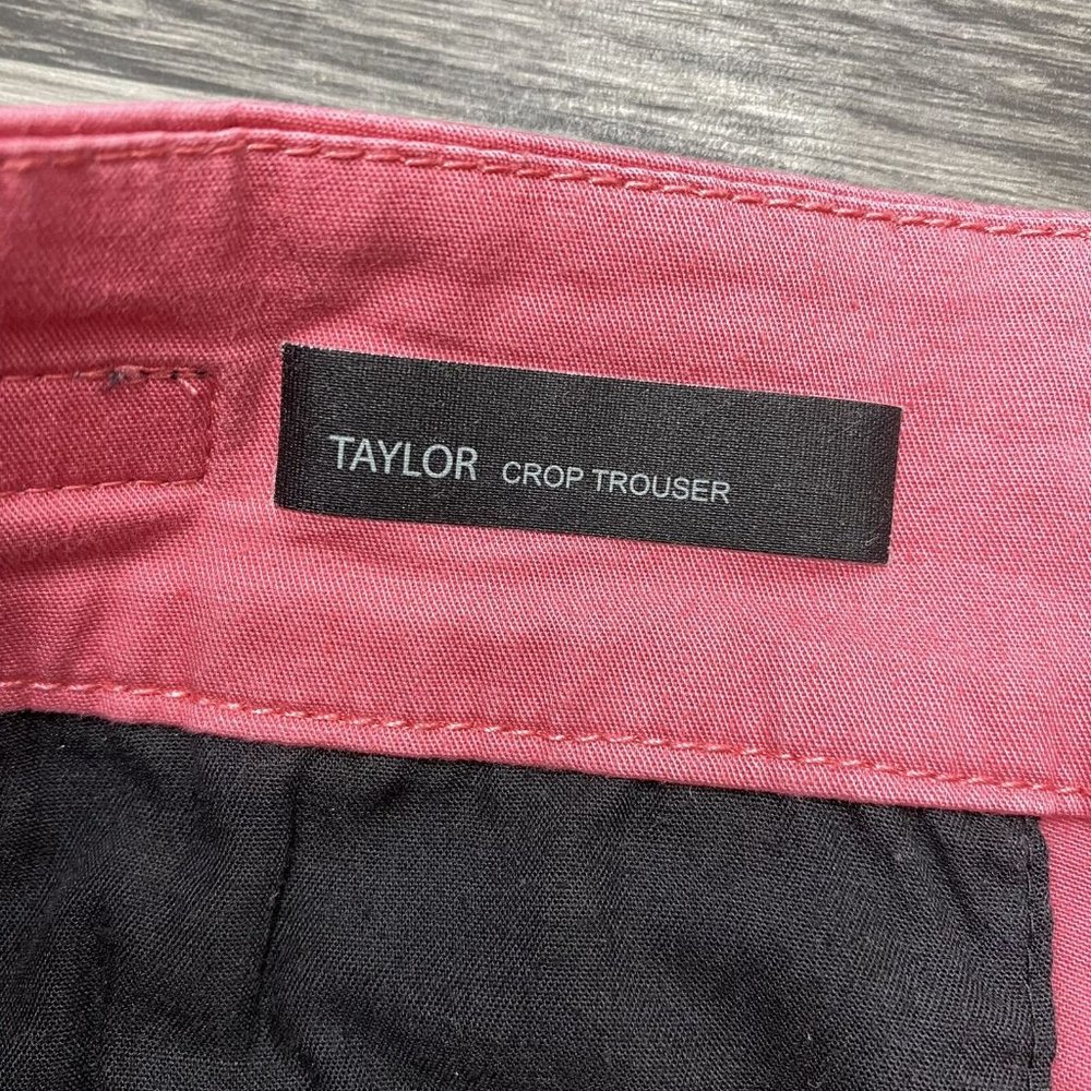 KUT FROM THE KLOTH Taylor Crop Trouser Mid Rise Pink Casual Pants Women's Size 6 - Picture 10 of 14
